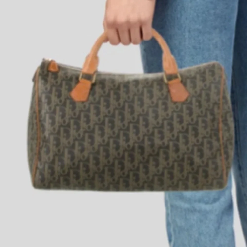 Authentic Christian Dior Trotter design Boston bag Vintage Diorissimo Boston Bag